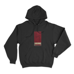 Match Box Cream Unisex Hoodie Black